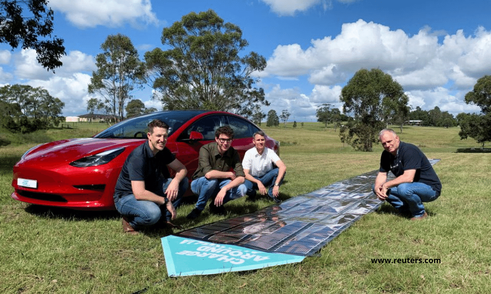 Australian Scientists To Power Tesla On 15,000-km Trip With Printed Solar Panels